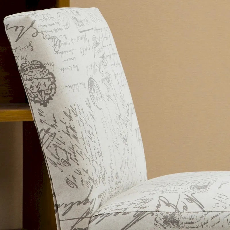25.5 Upholstered Accent Chair with Wood Legs