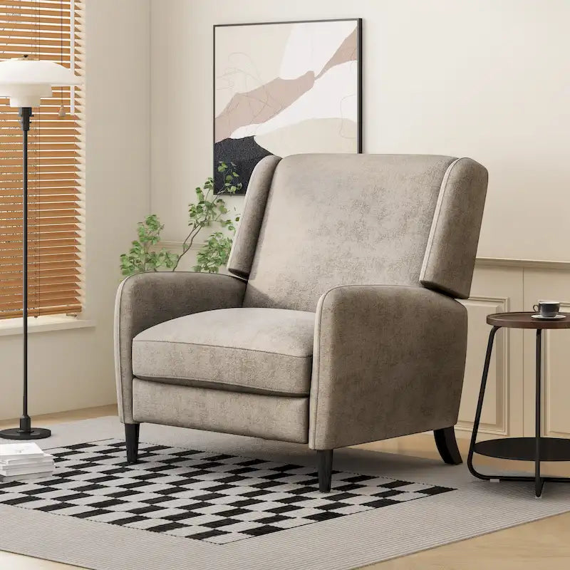 Fauteuil inclinable en tissu texturé surdimensionné, Fauteuil inclinable confortable pour le salon