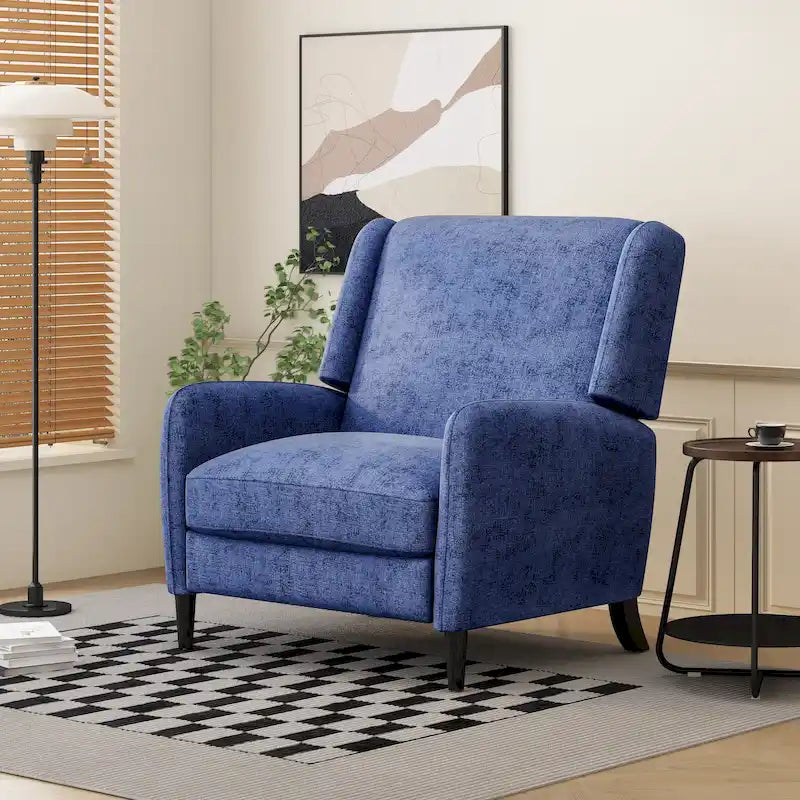 Fauteuil inclinable en tissu texturé surdimensionné, Fauteuil inclinable confortable pour le salon