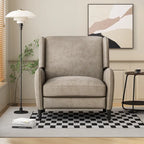 Fauteuil inclinable en tissu texturé surdimensionné, Fauteuil inclinable confortable pour le salon