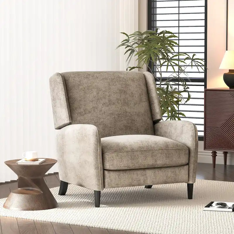 Fauteuil inclinable en tissu texturé surdimensionné, Fauteuil inclinable confortable pour le salon