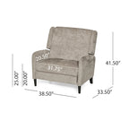 Fauteuil inclinable en tissu texturé surdimensionné, Fauteuil inclinable confortable pour le salon