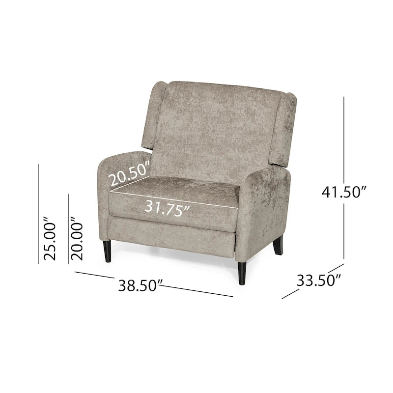 Fauteuil inclinable en tissu texturé surdimensionné, Fauteuil inclinable confortable pour le salon