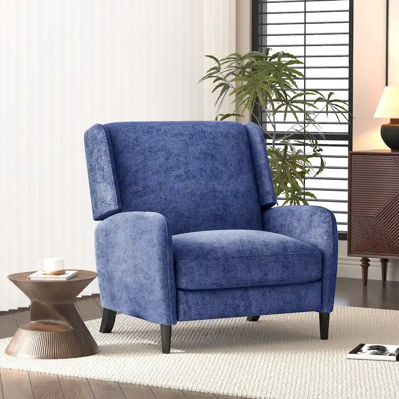 Fauteuil inclinable en tissu texturé surdimensionné, Fauteuil inclinable confortable pour le salon