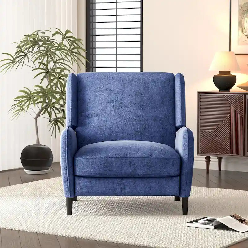 Fauteuil inclinable en tissu texturé surdimensionné, Fauteuil inclinable confortable pour le salon