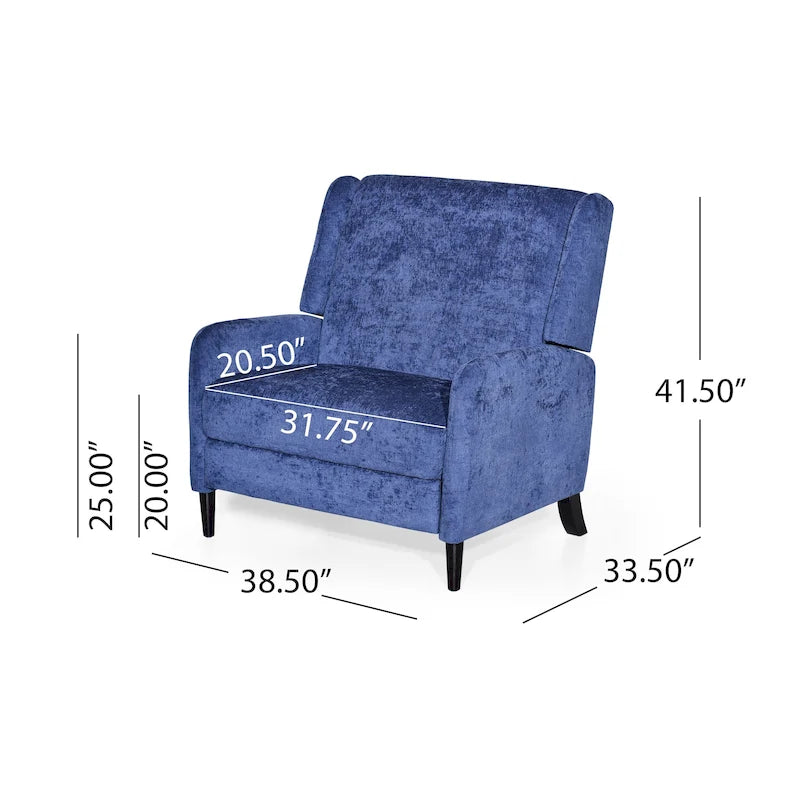 Fauteuil inclinable en tissu texturé surdimensionné, Fauteuil inclinable confortable pour le salon