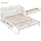 Lit escamotable Queen Size avec tiroirs de rangement et recharge USB, lit mural peu encombrant