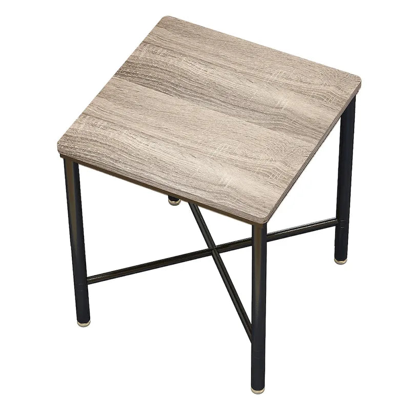 19-inch Square Modern Wood Side Table