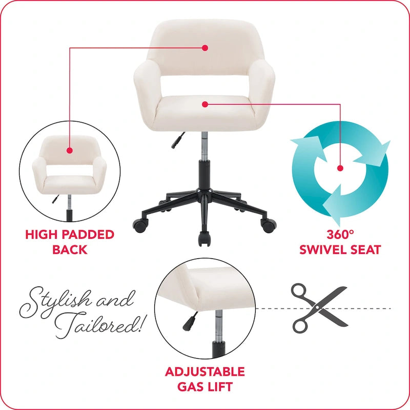 Chaise de bureau rembourrée