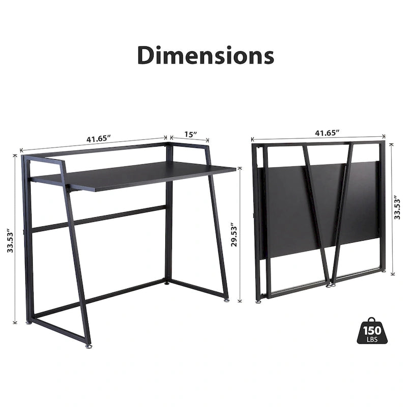 Bureau pliable ergonomique sans assemblage