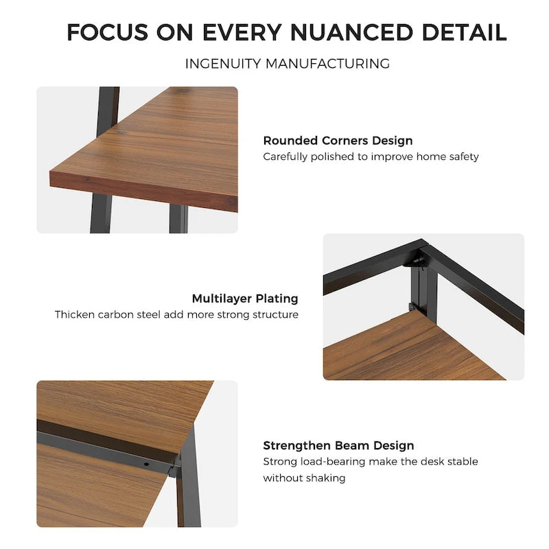 Bureau pliable ergonomique sans assemblage