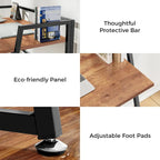 Bureau pliable ergonomique sans assemblage