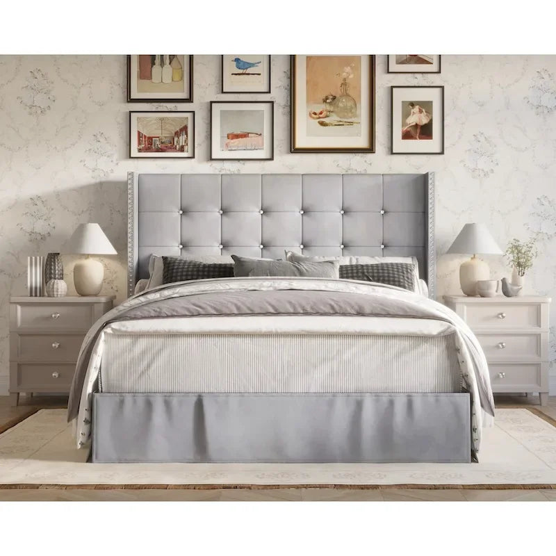 Plush platform bed