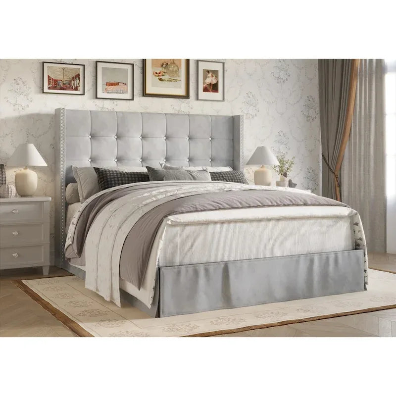 Plush platform bed