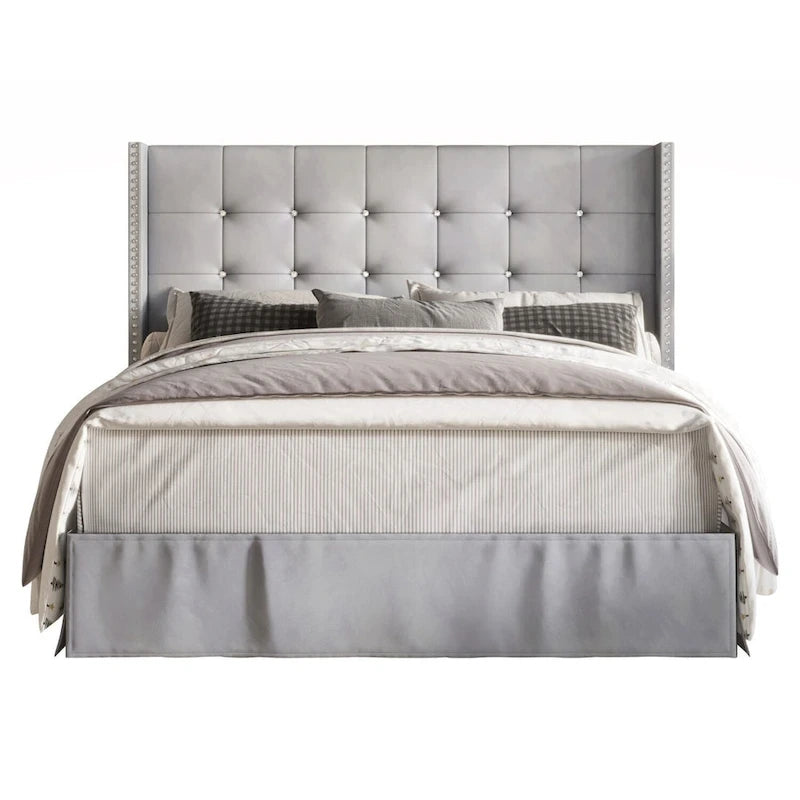 Plush platform bed