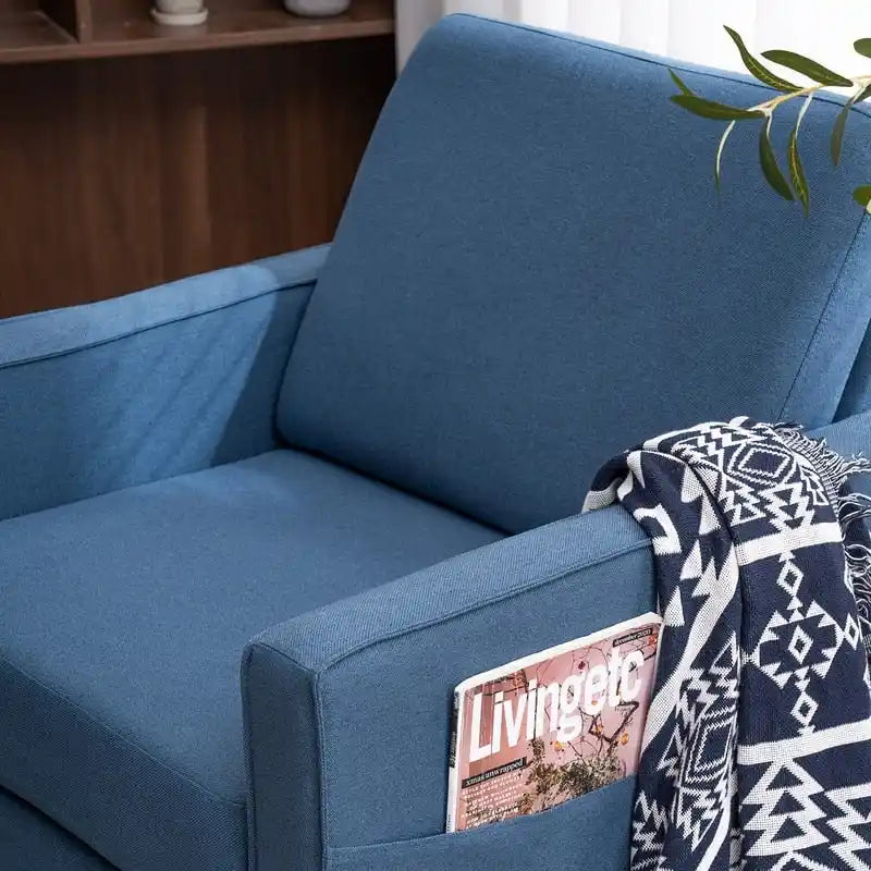Fauteuil d'appoint individuel "Bombe Nucléaire" pieds en bois massif