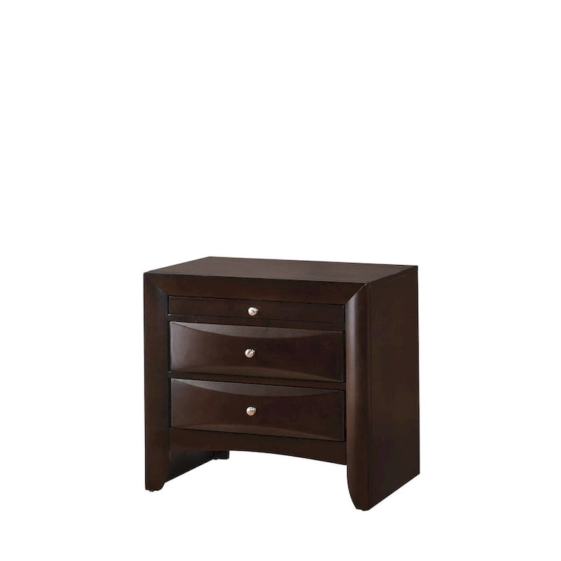 Dark Cherry Bookcase Storage Platform Bed