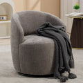 Fauteuil pivotant d'appoint en tissu avec anneau en métal thermolaqué noir