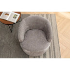 Fauteuil pivotant d'appoint en tissu avec anneau en métal thermolaqué noir