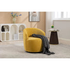 Fauteuil pivotant d'appoint en tissu avec anneau en métal thermolaqué noir