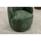 Fauteuil pivotant d'appoint en tissu avec anneau en métal thermolaqué noir
