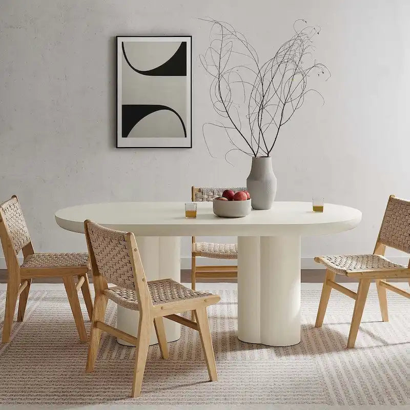 72 Oval Concrete Dining Table