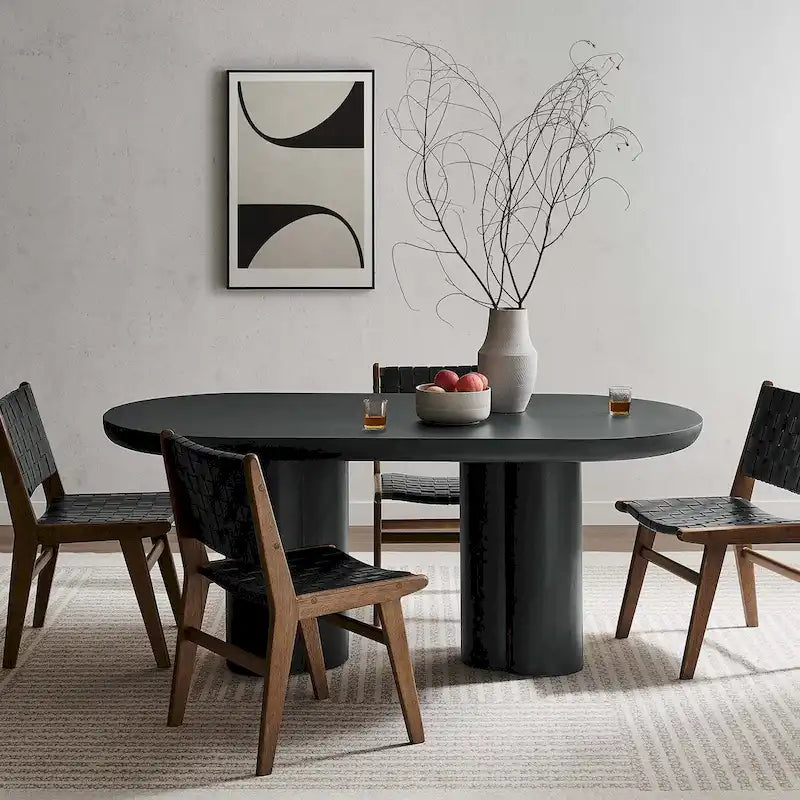 72 Oval Concrete Dining Table