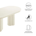 Table à manger ovale en béton 72