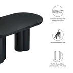 Table à manger ovale en béton 72